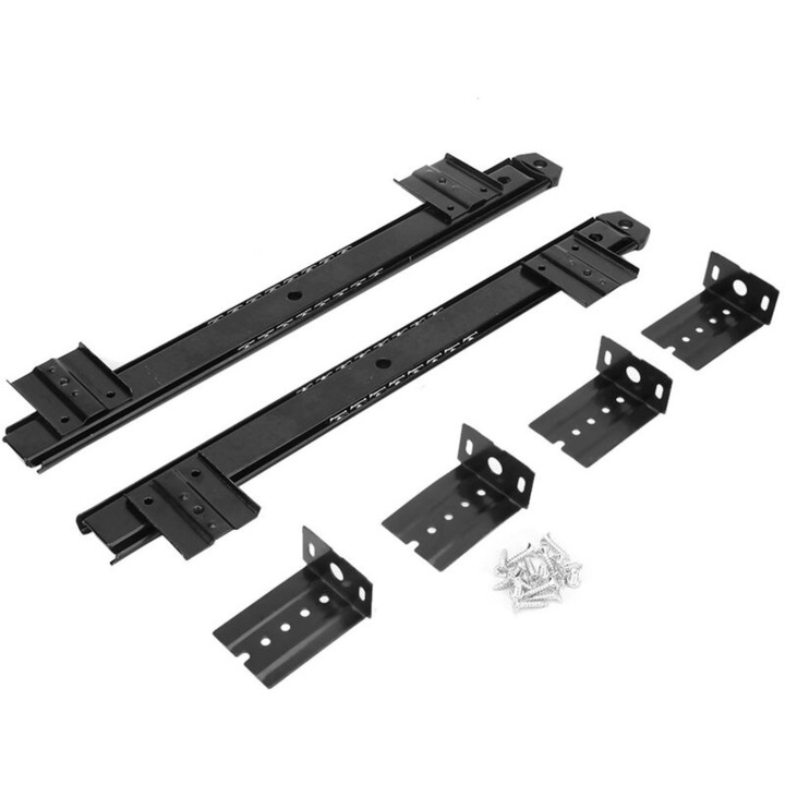 Set 2 suporturi pentru tastatura, otel, negru, 356x32.5mm