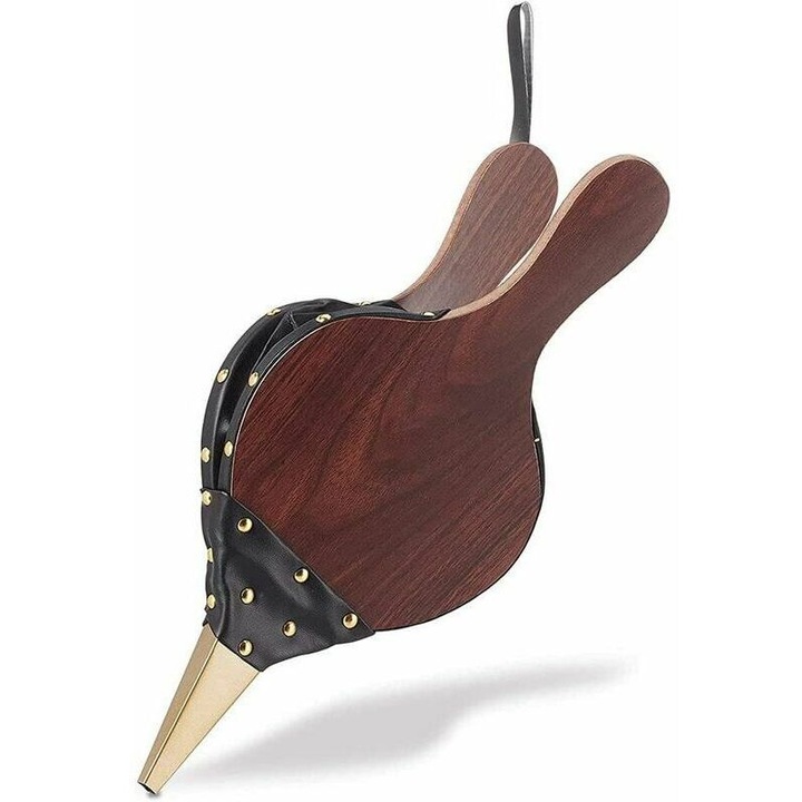 Mini suflanta pentru semineu, lemn, 30.5x12cm, maro