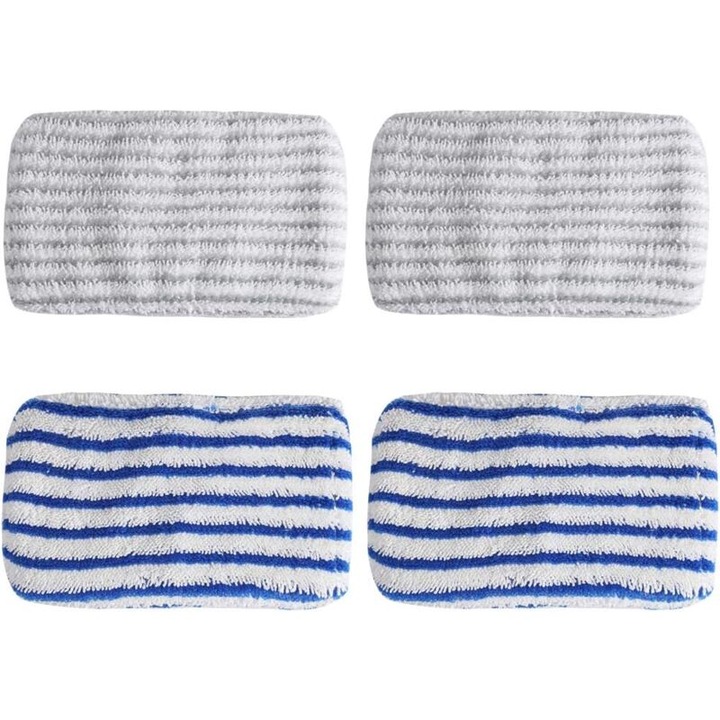 Set 4 lavete din microfibra pentru mop, Rowenta Clean & Steam, 40°C, multicolor