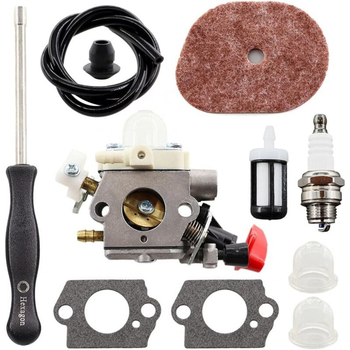 Carburator pentru trimmere Stihl FS40, FS50, FS56, FC56, FS70, set consumabile