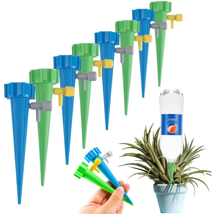 Set 30 piese sistem irigare prin picurare, accesorii pentru plante, ajustabil, compatibil cu sticle de baut