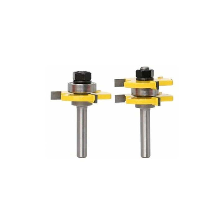 Set freze pentru imbinari, 3 fluiere, 8mm, unelte de tamplarie