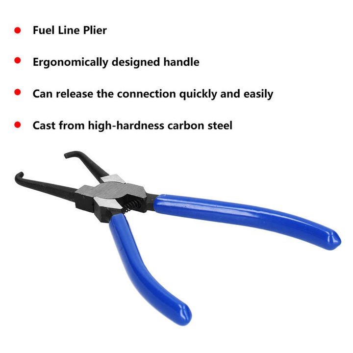 Clema pentru conducte de combustibil, 175mm, otel carbon, albastra