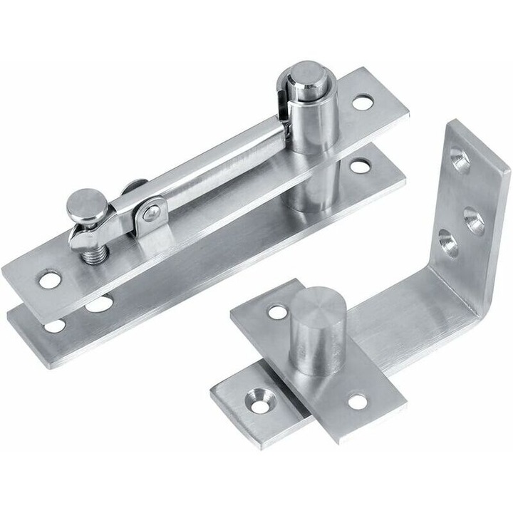 Balamale pivotante din otel inoxidabil, set, 360 grade rotatie, rezistente la rugina, pentru usi din lemn