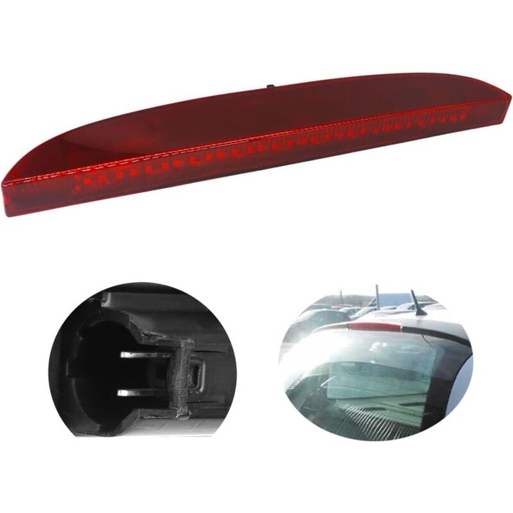 Lampa de frana superioara Renault Clio II 1998-2006, 7700410753, rosie, usor de instalat