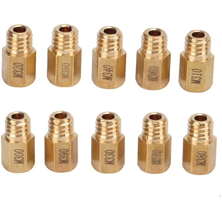 Set 10 piese jet principal carburator, brass, pentru Mikuni VM TM TMX 300x390