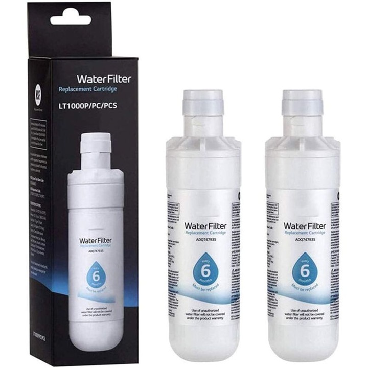 Filtru apa frigider, inlocuire LT1000P, set 2 bucati, carbon activat, NSF certificat