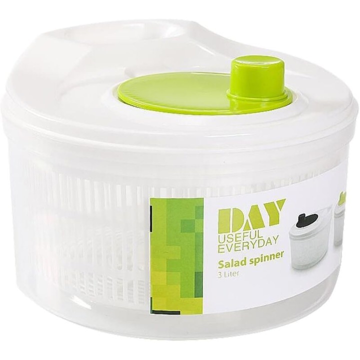 Цедка за зеленчуци, зелена, 22.5x15.5см, с иновативна дренажна система, лесна за почистване