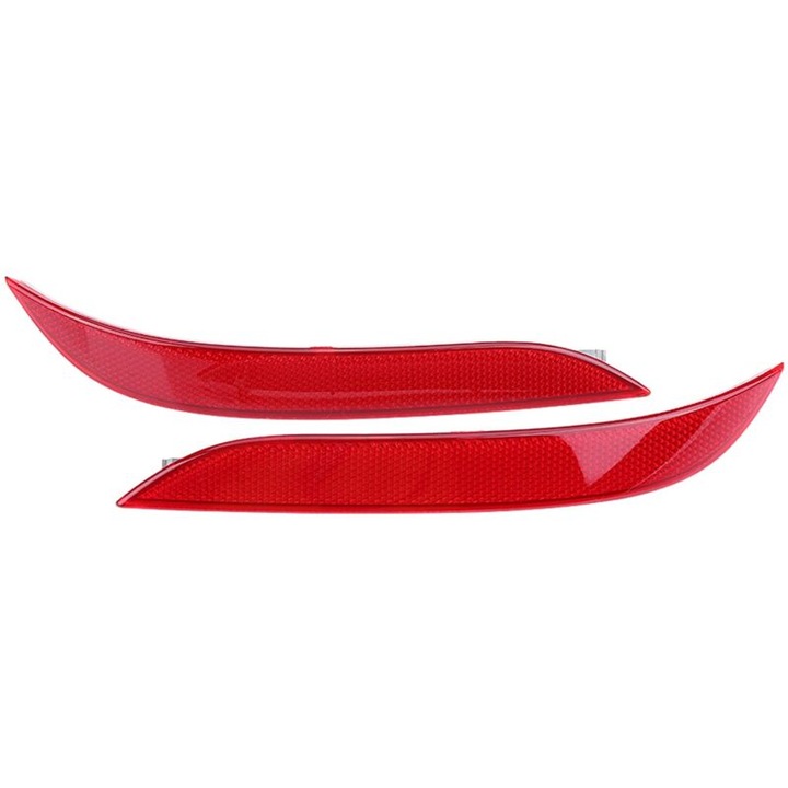Reflector bara spate set, rosu, 25.5x3cm