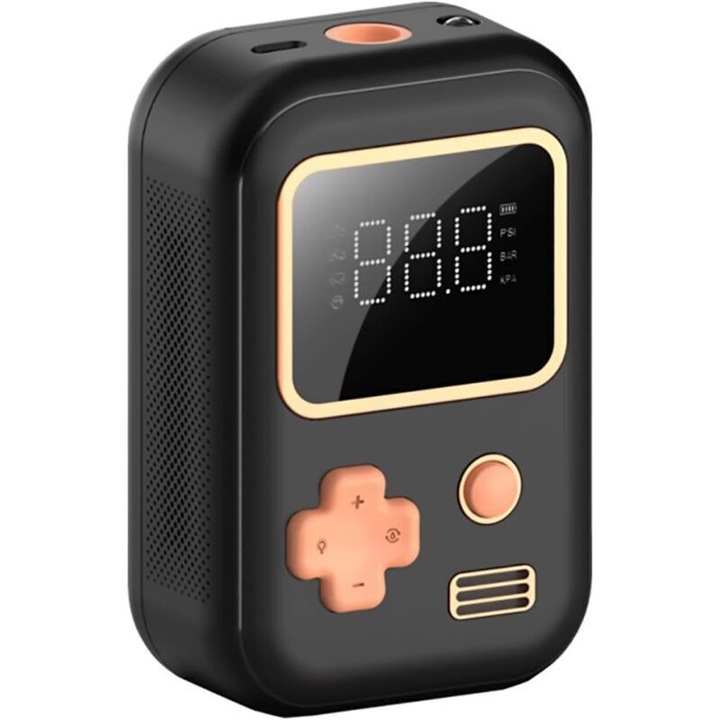 Pompa de umflat portabila, 150 PSI, 3000mAh, cu display digital, pentru bicicleta, motocicleta, minge, set