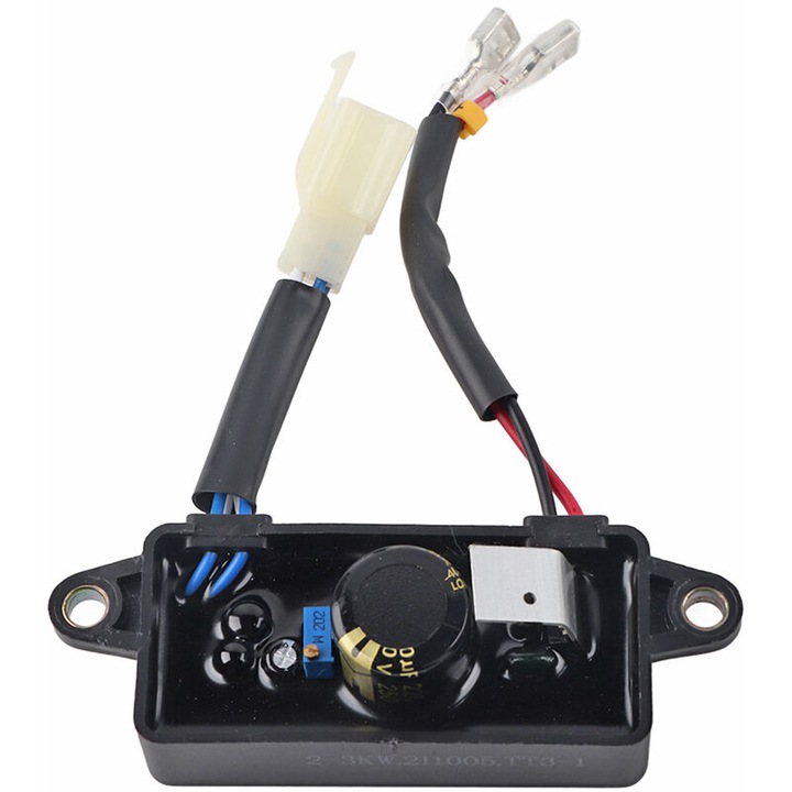 Regulator de tensiune pentru generator 1-3 kW, 2.8 kW, plastic, forma patrata, 6 fire