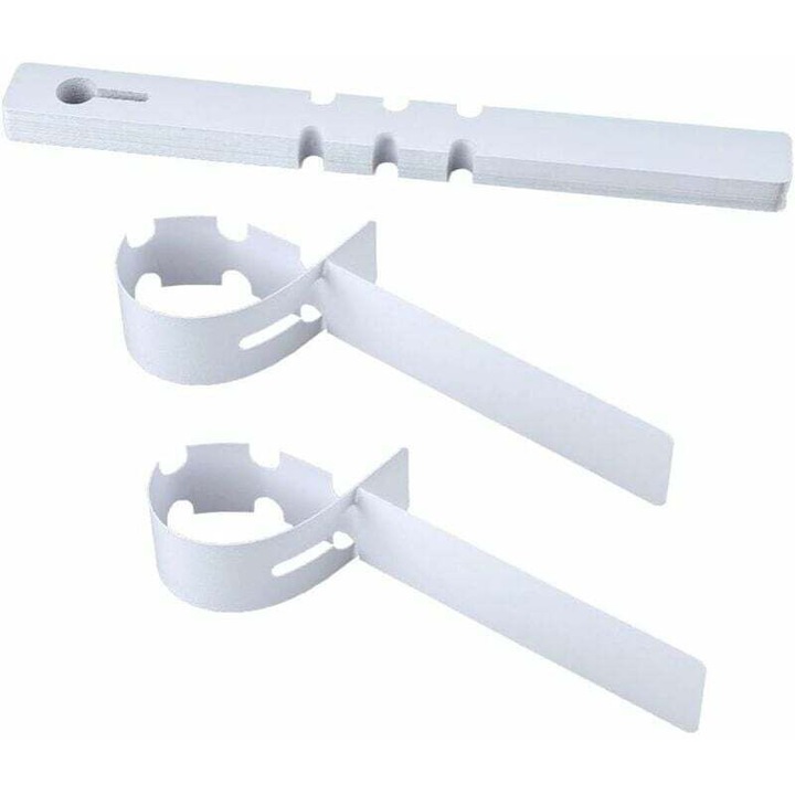 Set de 100 etichete de gradinarit din plastic, 21x2cm, impermeabile, albe