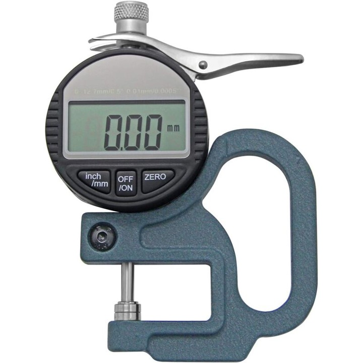 Instrument de masurare a grosimii, 0-12.7mm, precizie 0.01mm, cutie de protectie, 12.5x10cm