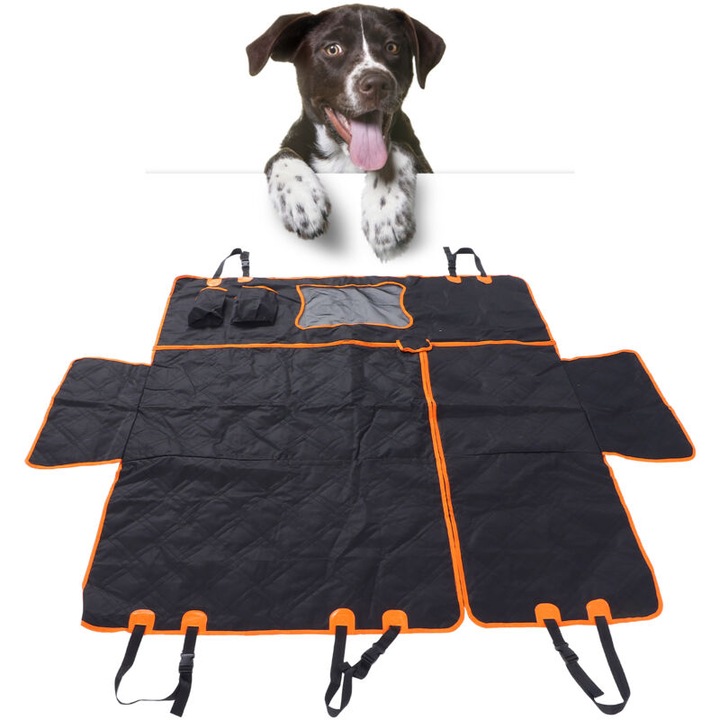 Husa auto pentru caini, protectie universala, impermeabila si rezistenta la zgarieturi, 147x137cm