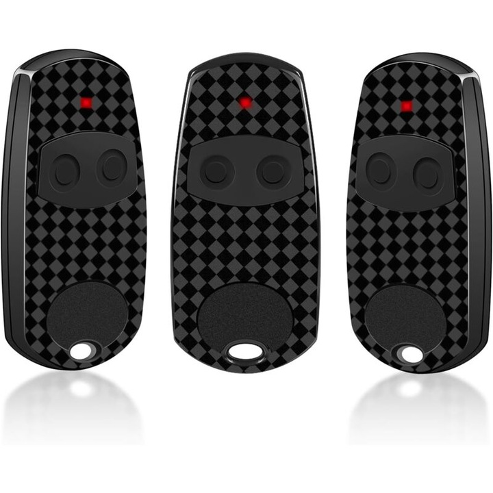 Kit-uri automatizari porti si usi garaj, 3 transmitatoare portabile Came TOP-432EV, 433.92 MHz, culoare neagra, dimensiuni compacte