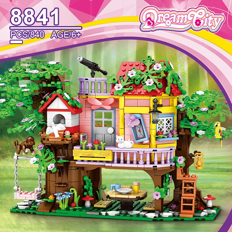 Set constructie Unico Hello Kitty- Casuta cu terasa 129 piese