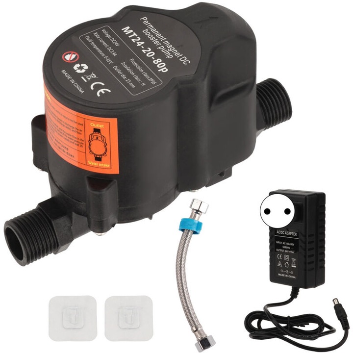 Automata nyomásfokozó vízpumpa, MT24 modell, 4.4 GPM, 60 ft, 24V, alacsony zajszint