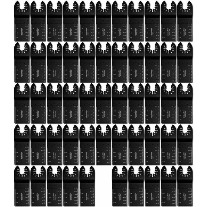 Set de 10 lame de ferastrau oscilante, otel carbon, rezistente la caldura, 35x90mm, culoare neagra