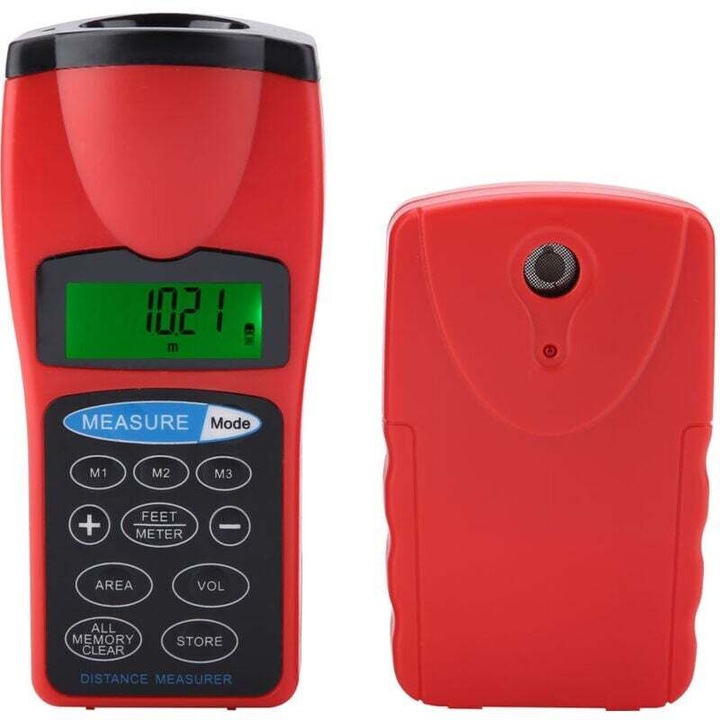 Metru de distanta laser CP-3003, masurare distanta, volum si suprafata, ecran LCD, compact