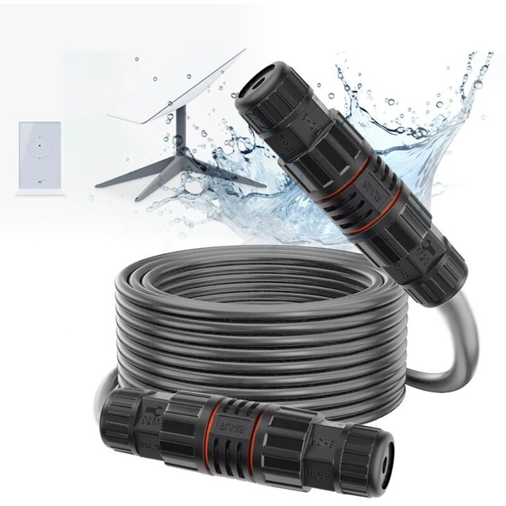 Kit de extensie cablu Starlink 75 picioare, suporta 1000 Mbps, gri