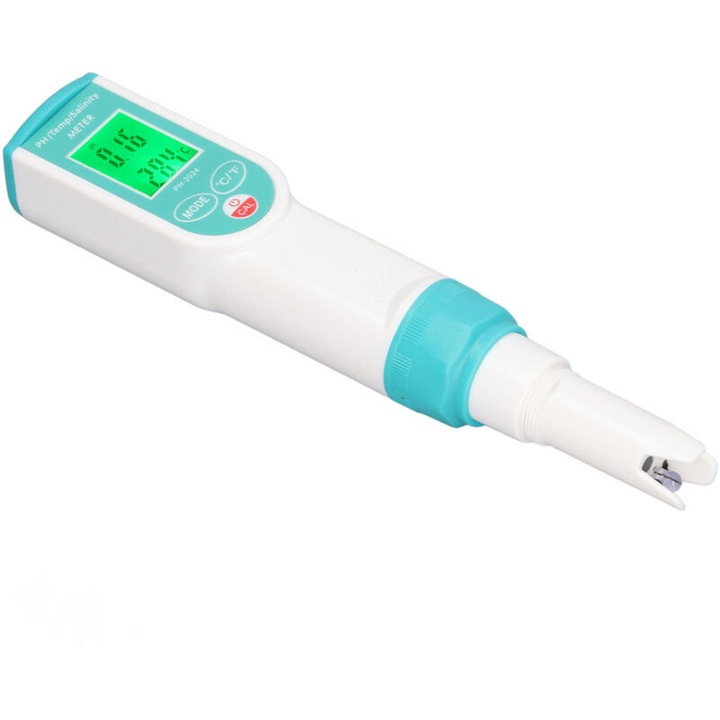 3 az 1-ben digitális vízmérő, pH, sótartalom és hőmérséklet mérés, hordozható, IP65, otthoni és szállodai használatra