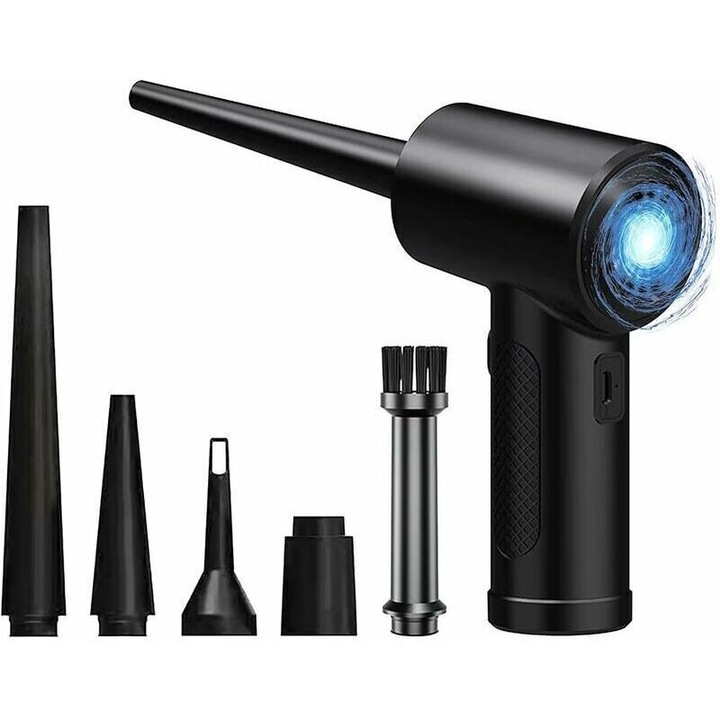 Aspirator electric portabil, 51,000 RPM, negru