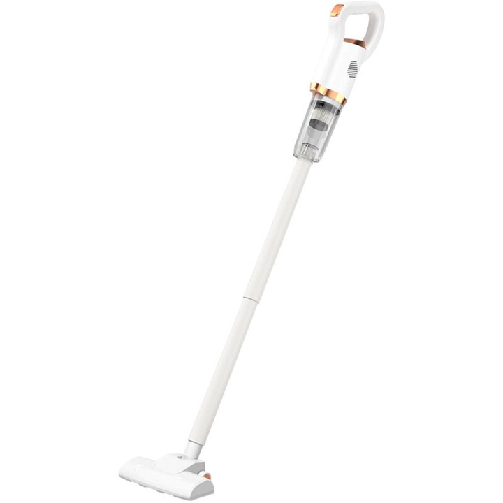 Aspirator fara fir 2 in 1, alb, portabil, cu baterie reincarcabila, set complet