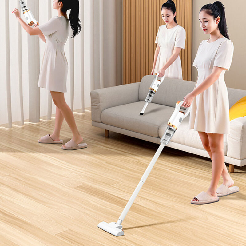 Aspirator fara fir 2 in 1, alb, portabil, cu baterie reincarcabila, set complet