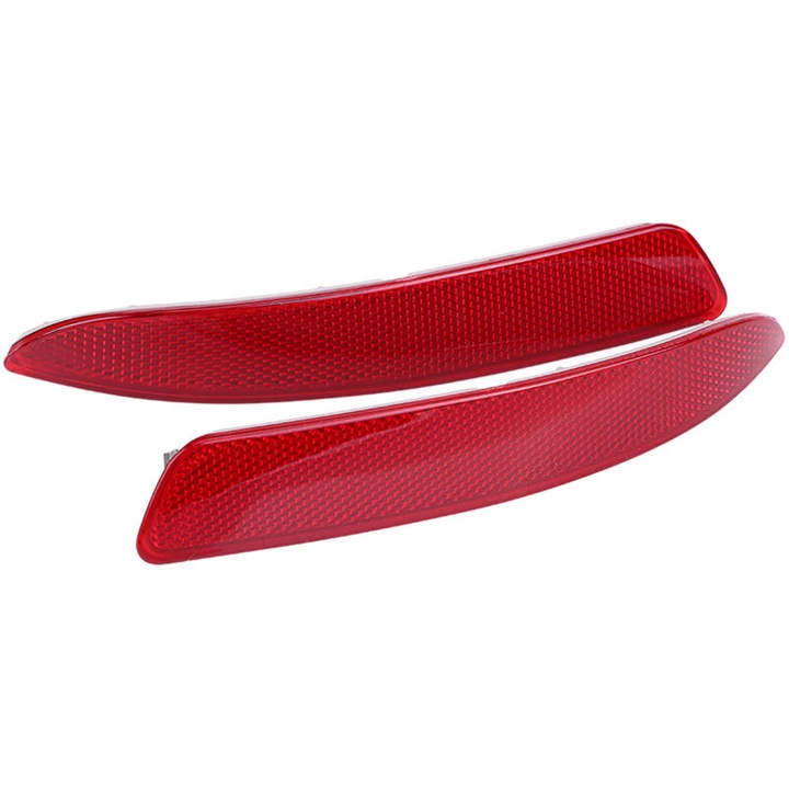 Reflectoare spate pentru bumper BMW E70 X5 2007-2013, set 1 pereche, rosu, 21x3.5cm
