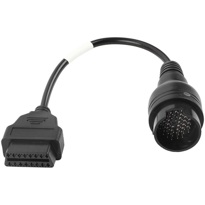 Cablu adaptor diagnostic 38-pin la 16-pin OBD2 pentru camioane Iveco, PVC rezistent, 30cm