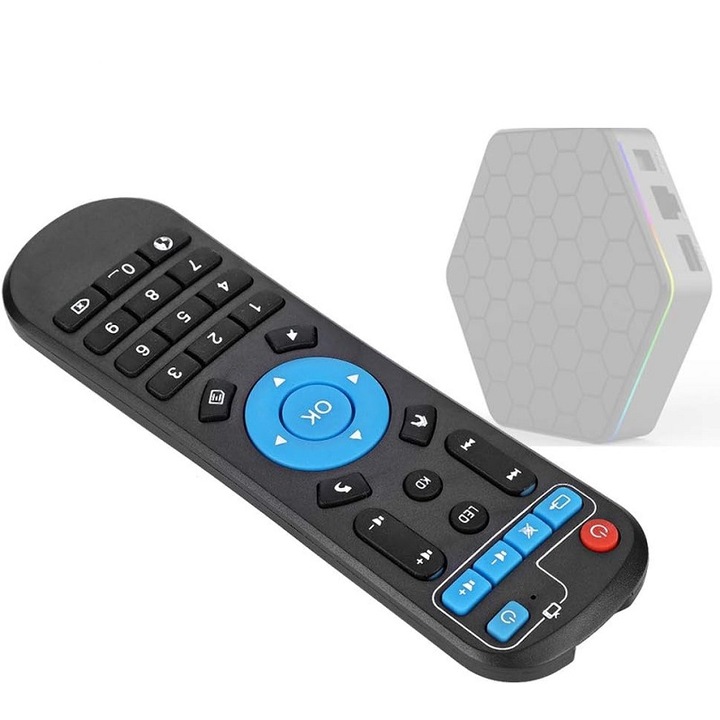 Csere távirányítók T95 MAX, T95Z Plus, T95K, T95V, T95U készülékekhez, két darabos készlet, fekete