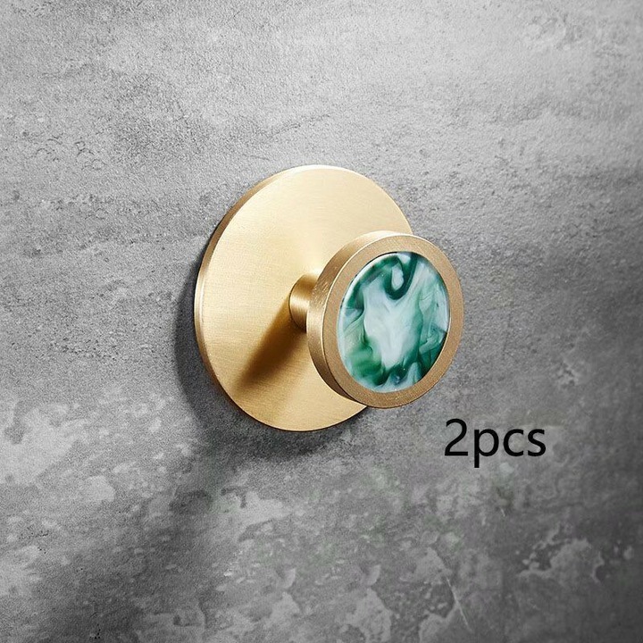 Suport pentru prosoape, 2 bucati, D, anti-oxidare, montare fara gaurire, multicolor