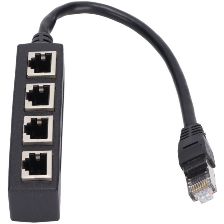 Cuplor adaptor RJ45 Splitter Adaptor de retea RJ45 Adaptor Ethernet RJ45 1 la 2 porturi Splitter cablu de retea CAT8
