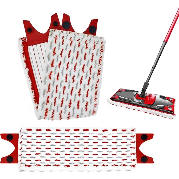Set 2 bucati pad-uri de inlocuire din microfibra pentru mop Vileda Ultramat Turbo XL, absorbtie mare, material fibros