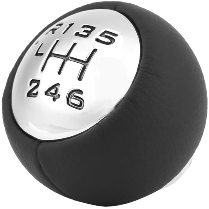 Maner schimbator de viteze, negru/silver, pentru Peugeot 307 308 3008 407 5008 807, Citroen C3 C4 C8, set