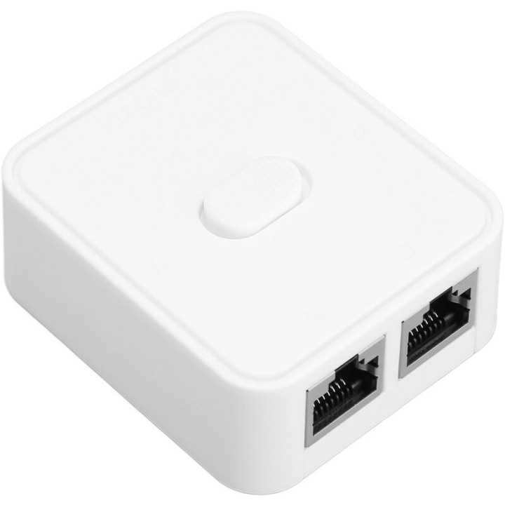 Switch de retea Gigabit, 2 porturi, RJ45, alb, 1000 Mbps