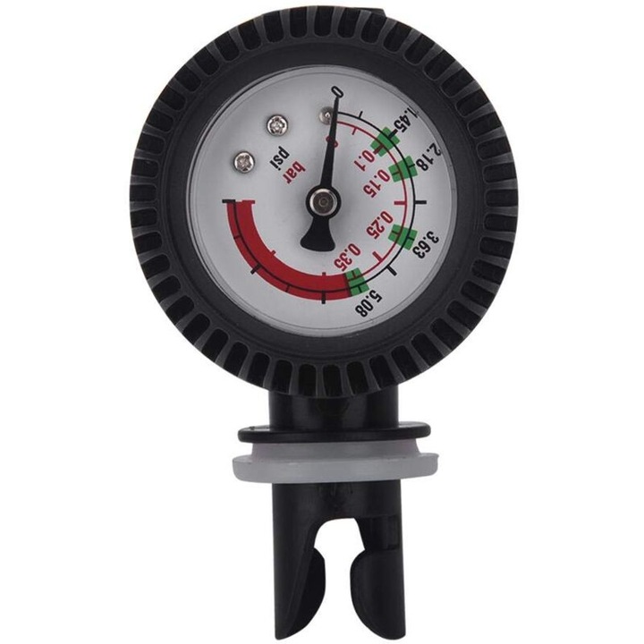 Manometru presiune aer pentru barci gonflabile negru 95x55mm