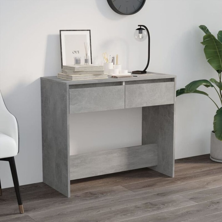 Masa consola, gri beton, 89x41x76.5 cm, PAL