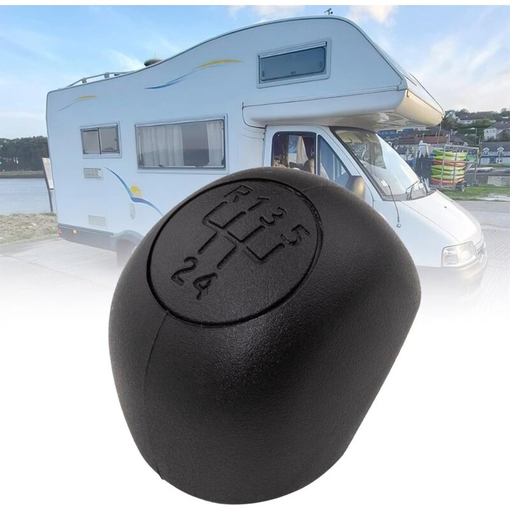 Buton schimbator viteze auto, negru, din plastic ABS, design elegant, pentru Fiat Ducato/Citroen Jumper/Peugeot Boxer 1994-2006