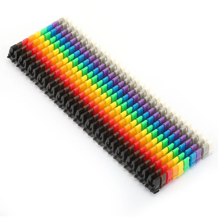Set marcaje cablu, plastic, 150 bucati, 1.5 mm, multicolor