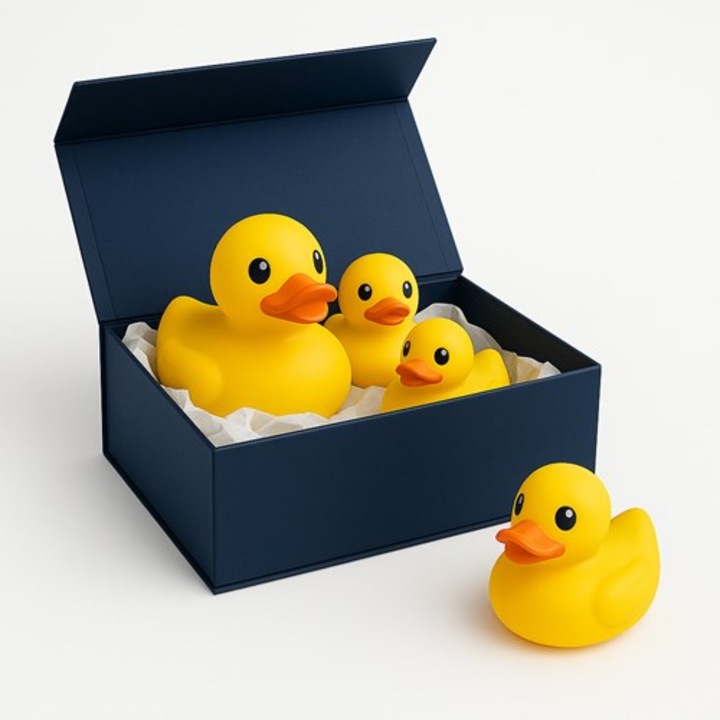 Cutie NEOPAK cu inchidere magnetica, 220x160x80mm, Albastru inchis, fasonata