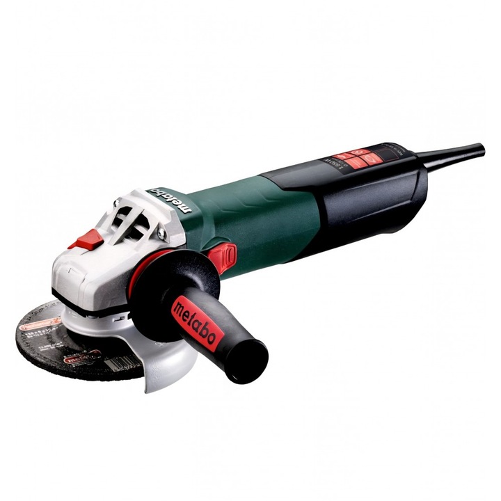 Polizor unghiular 1550W Metabo WEV 15-125 Quick 600468000, viteza variabila, schimbare rapida disc, motor Marathon, cablu 4 m