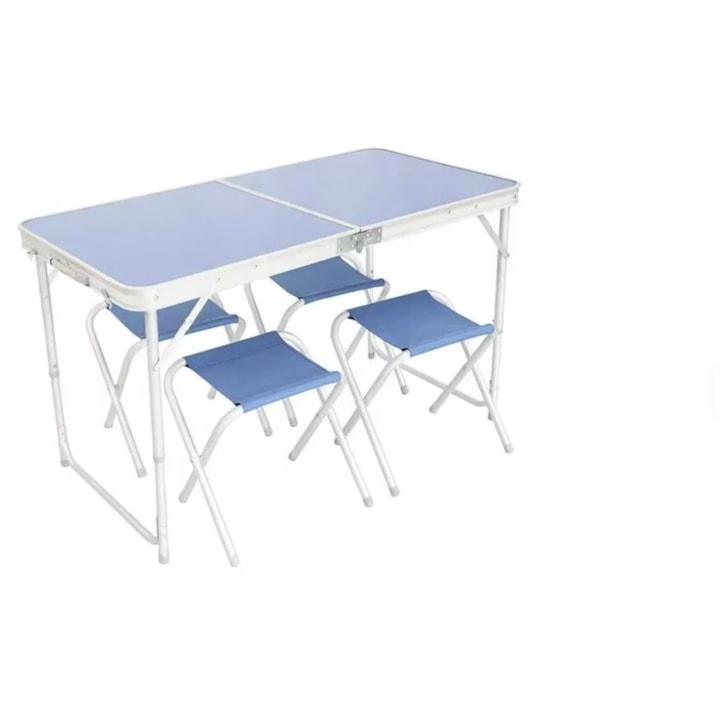 Set masa pliabila de camping cu scaune, gradina, terasa, munte, plaja, mare 5 buc