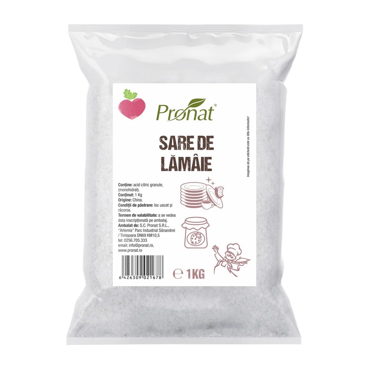 Sare de lamaie, 1kg Pronat