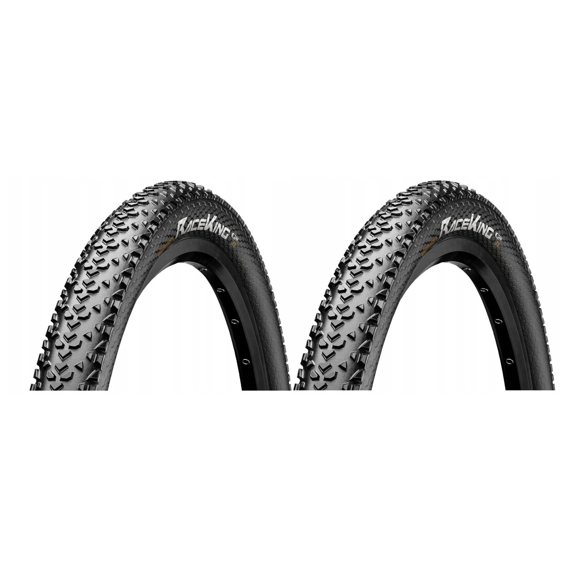 Set Cauciucuri Bicicleta Continental Race King 29x2.2, Negru, 55