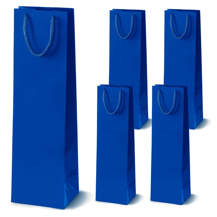 Set de 5 pungi pentru alcool, Allbag, 11x9x40 cm, granat, 190 GSM