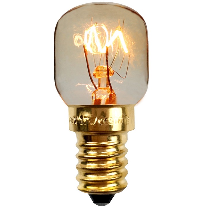 Sütőizzó 15W, E14, 300C-ig hőálló, 2700K, 22x50mm