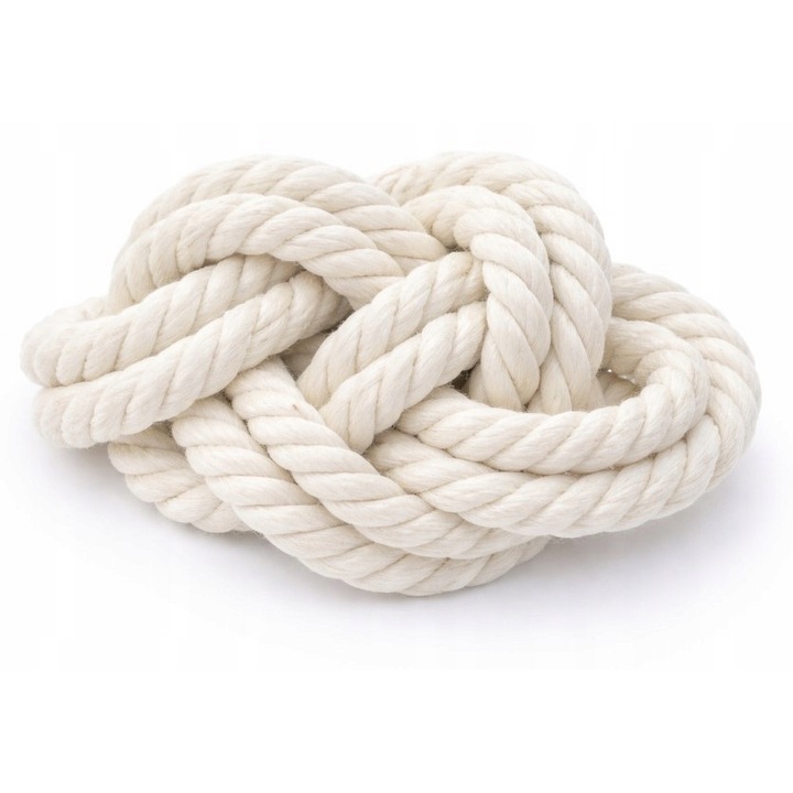 Snur bumbac, allbag, ecru 10 mm 1 m, pentru macrame