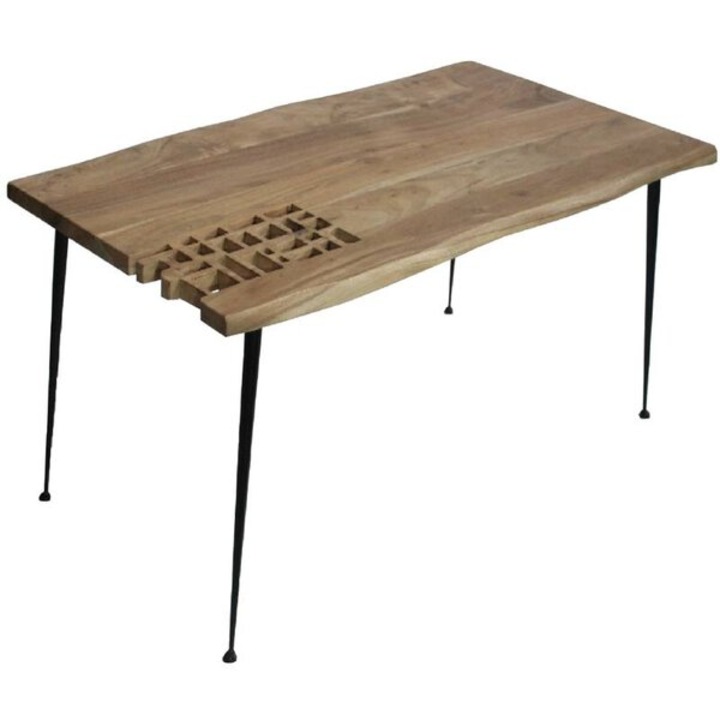 Mese, KERSTEN B.V., masuta de salon din lemn de acacia, 60x45x110cm, rustic/boho