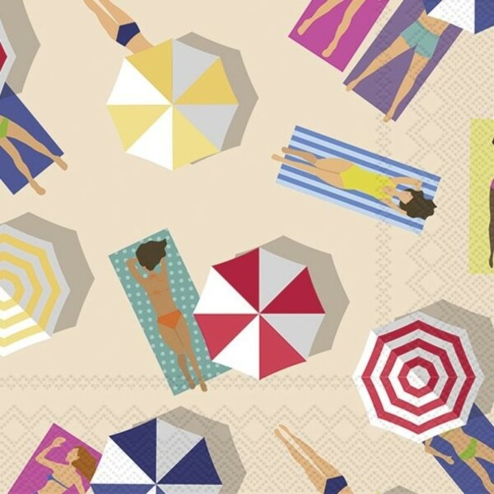 Servetele de hartie IHR, model CH20, 25cm, multicolor, set pentru petreceri